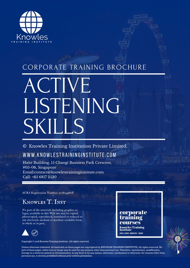 Course Brochure For Active Listening Skills Course In Doha, Qatar