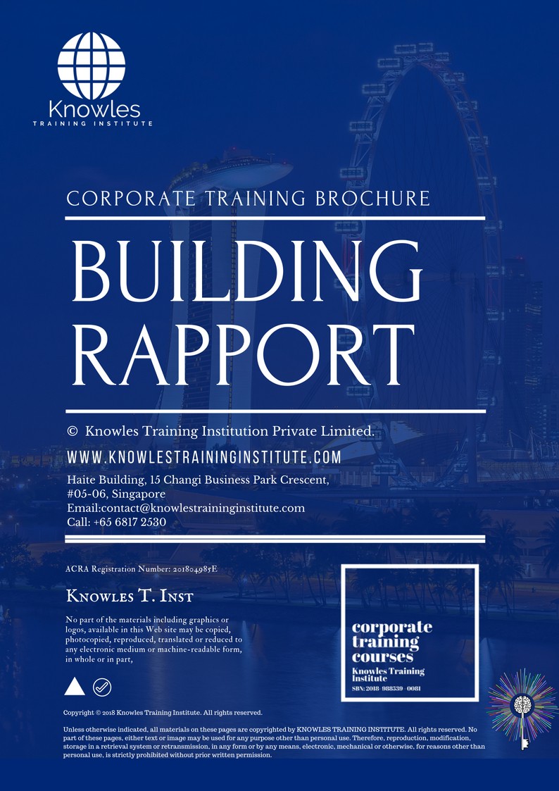 Course Brochure For Building Rapport Training Course In Doha, Qatar