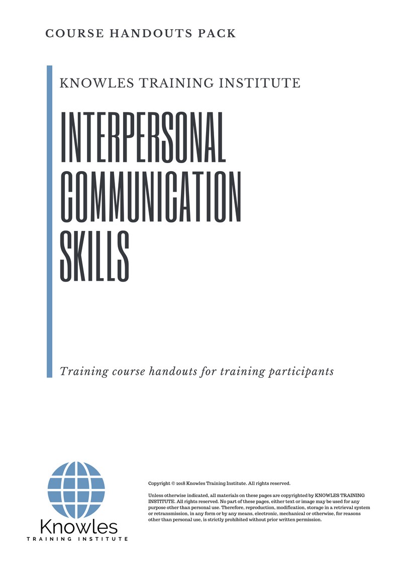 Course Handouts For Interpersonal Communication Skills Course In Doha, Qatar