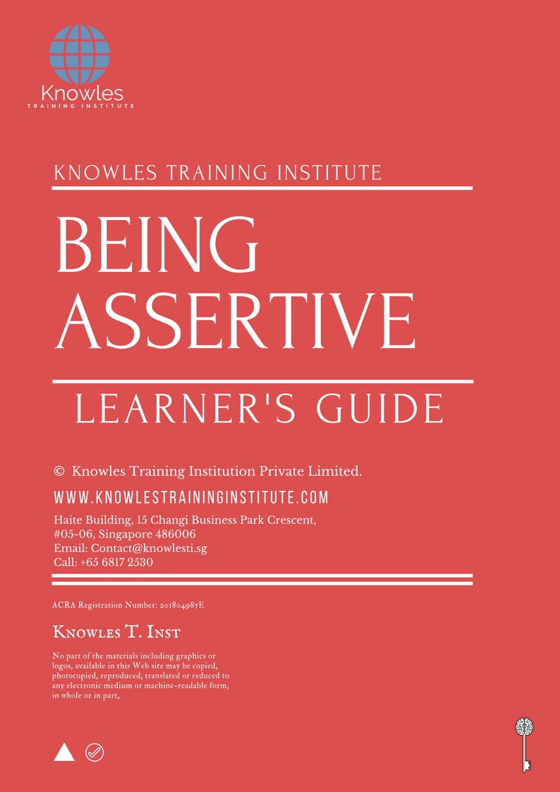 Learner’s Guide For Being Assertive Training Course In Doha, Qatar