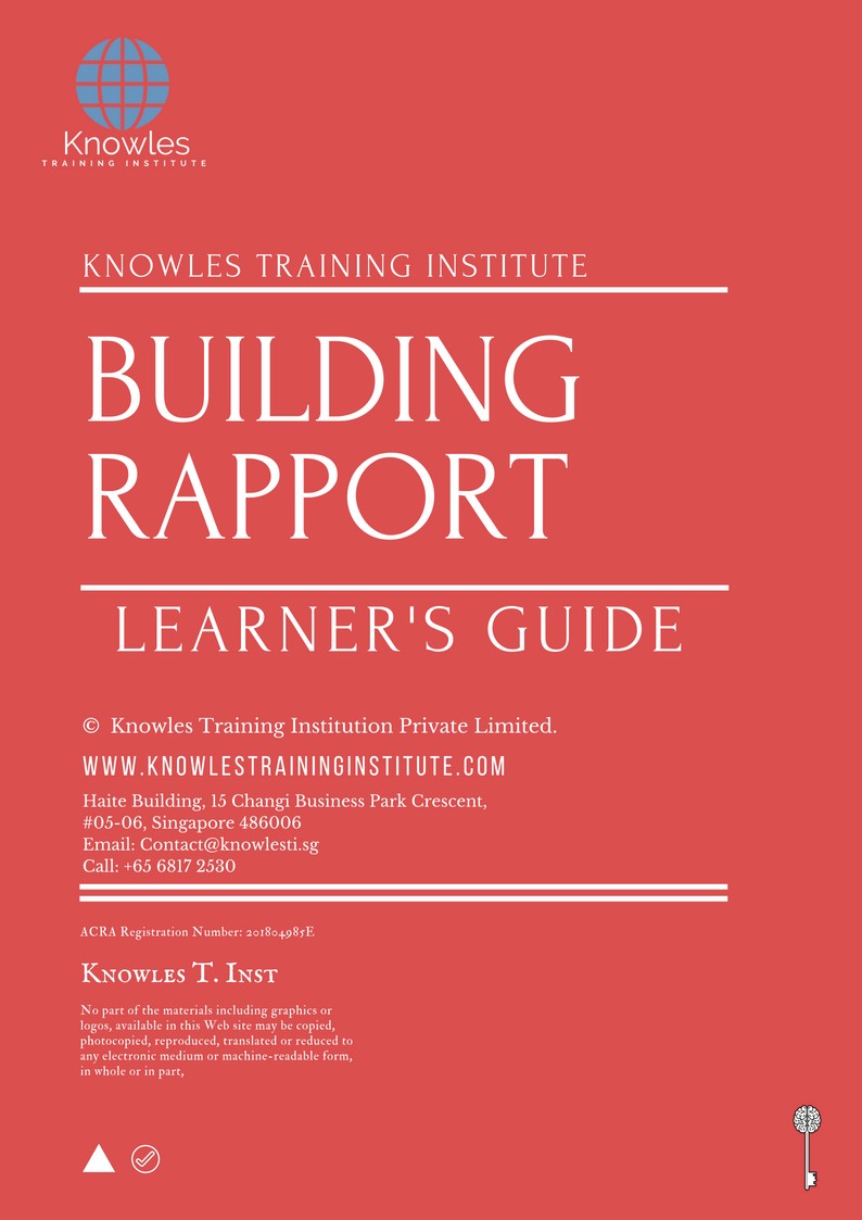 Learner’s Guide For Building Rapport Training Course In Doha, Qatar